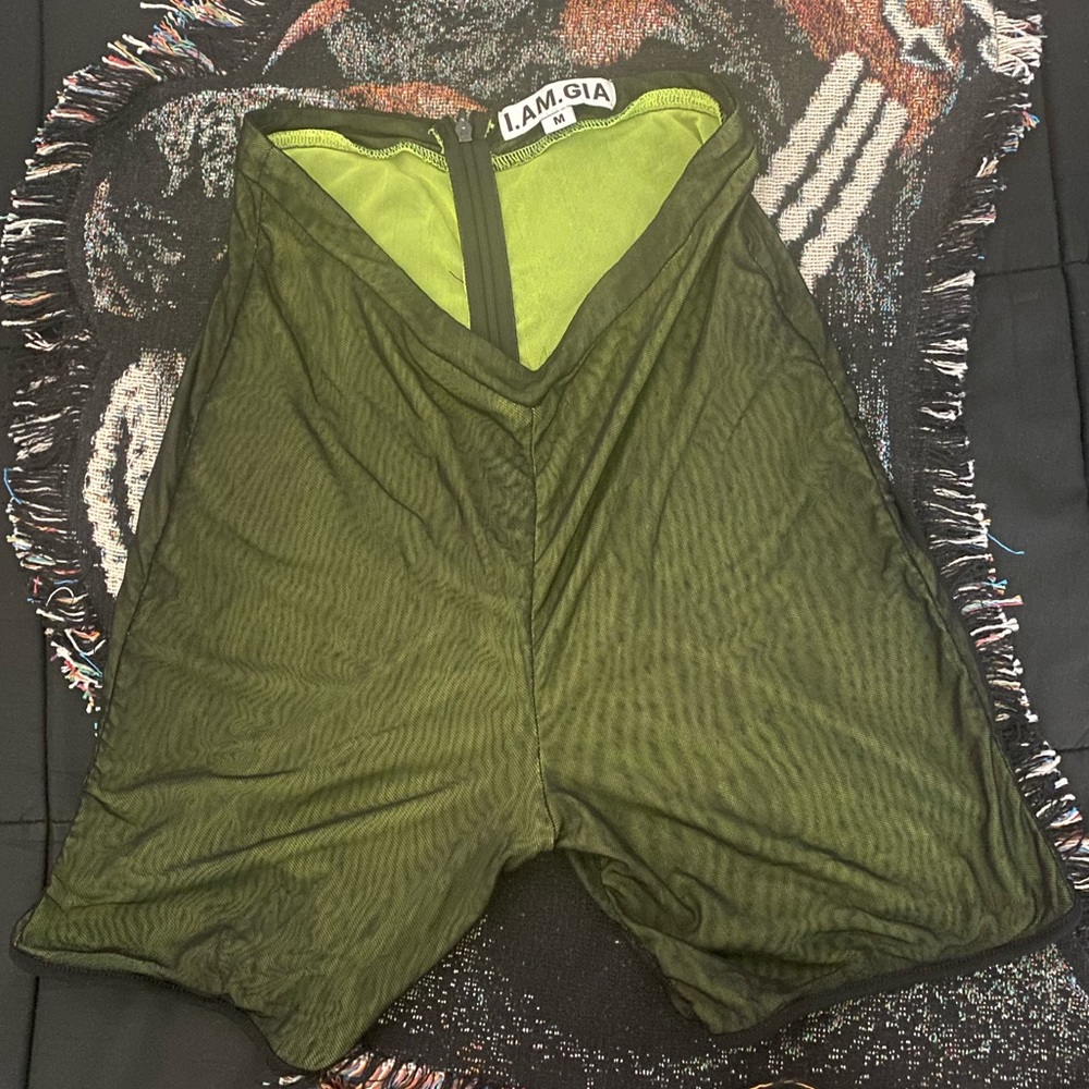 I.AM.GIA Salacia Neon Green Bike Shorts